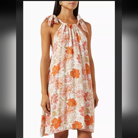 MINKPINK Dresses & Skirts - Minkpink Women's Tabitha Dress in Rayon-voile Halterneck Orange Sz XL Like New!